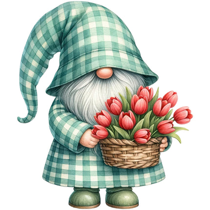 spring gnome fabric panel