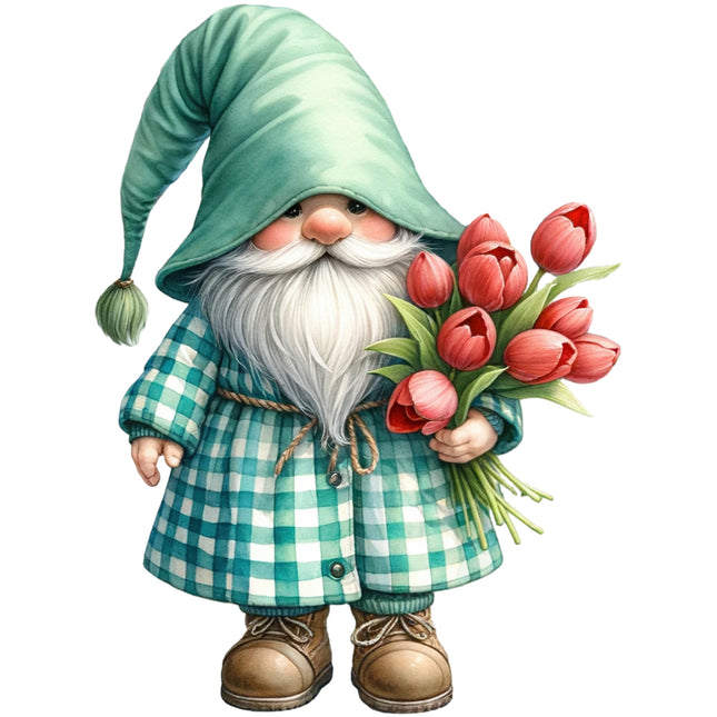 spring gnome fabric panel