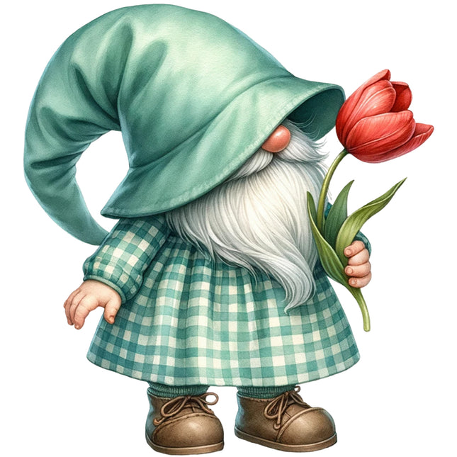 spring gnome fabric panel