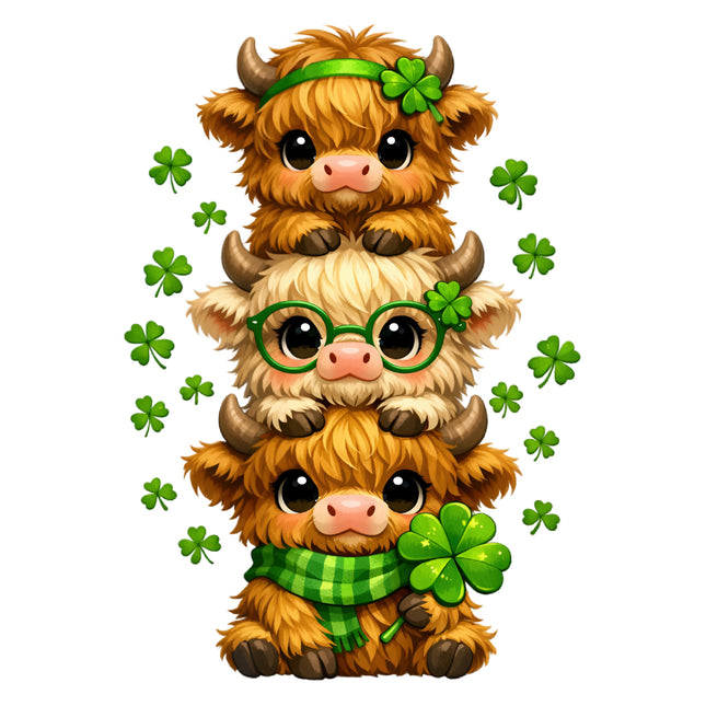 ST PATRICKS COWS FABRIC PANEL