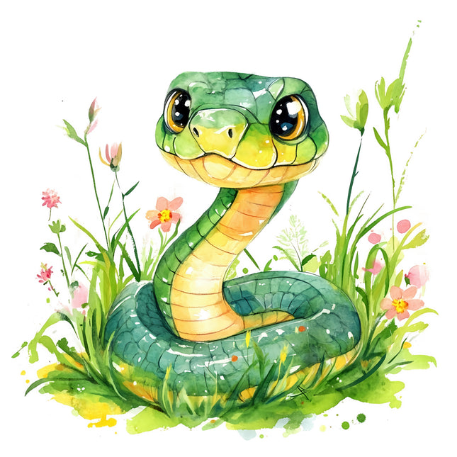 floral snake cotton quilt block