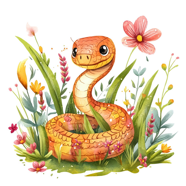 Snake 100% Cotton Fabric Panel Block AH306