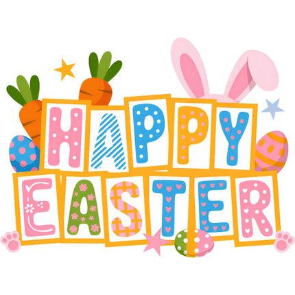 happy easter fabric panel