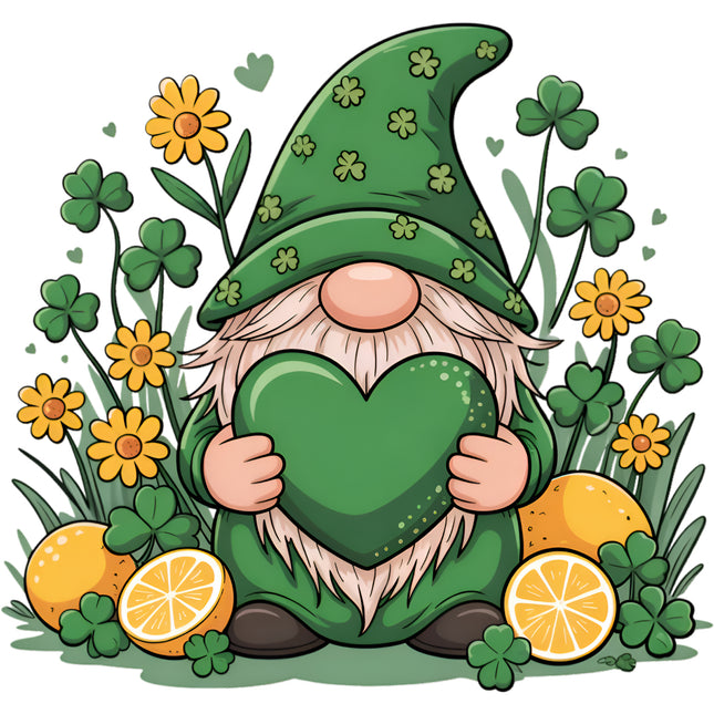 st patrick gnome fabric panel