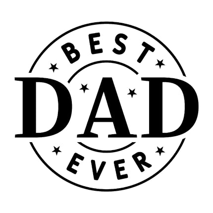Black 'Best Dad Ever' fabric panel