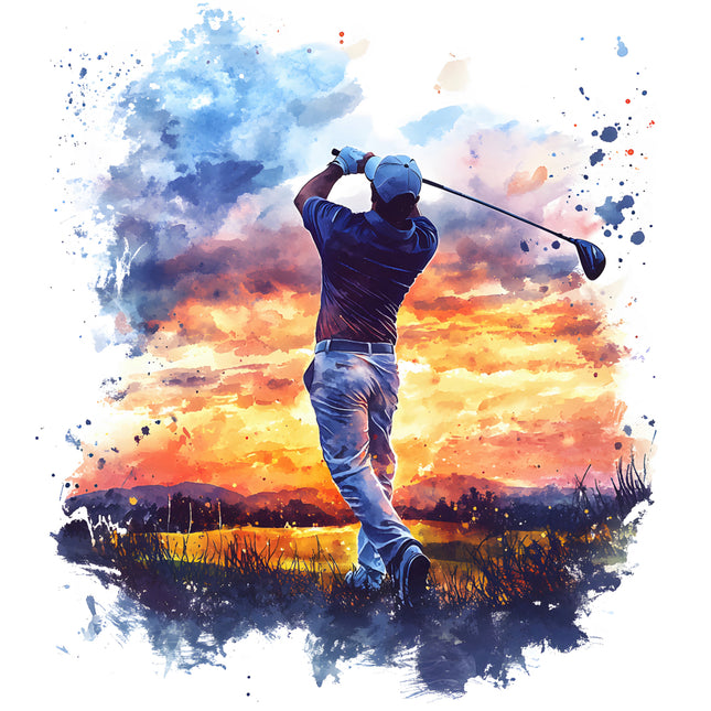 golfer cotton quilt block