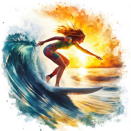 Surfing cotton quilt block
