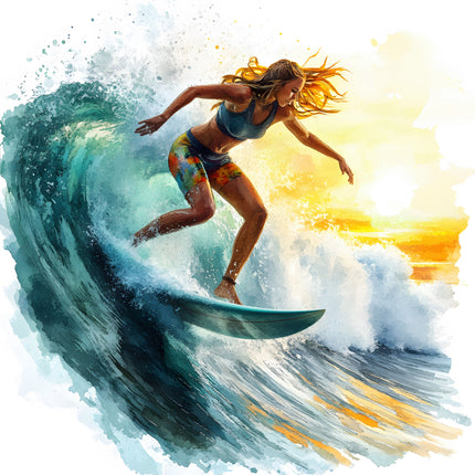 surfing quilt block