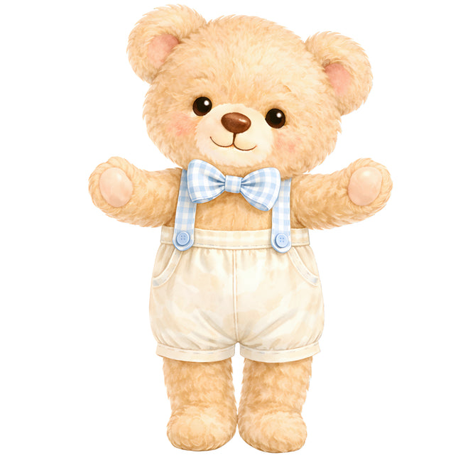 boy teddy bear quilt block