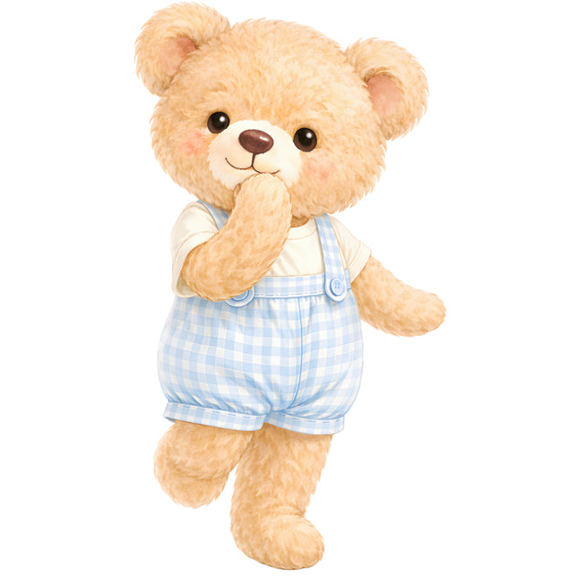 boy teddy bear quilt block