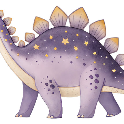 Purple dinosaur quilt block
