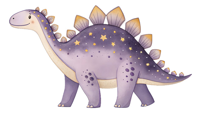 Purple dinosaur quilt block