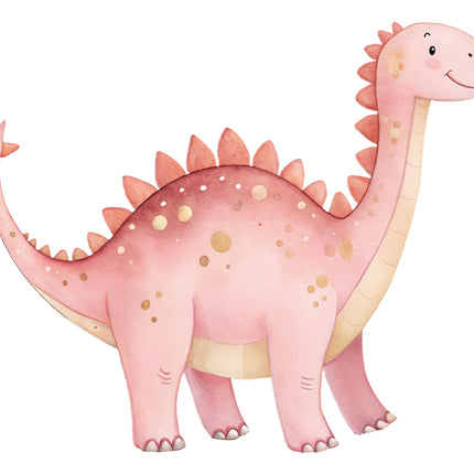 pink dinosaur fabric panel