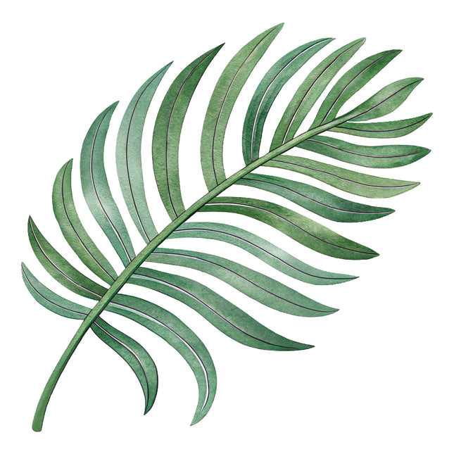 Green palm leaf quilt block