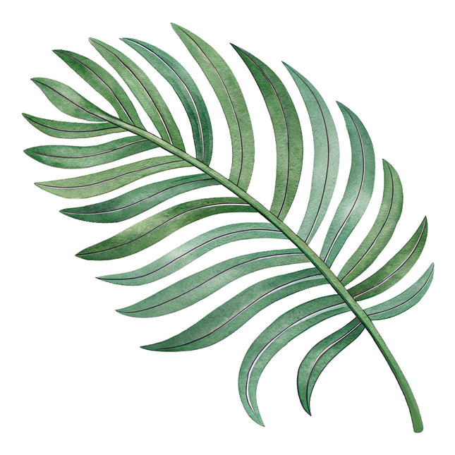 Green palm leaf quilt block