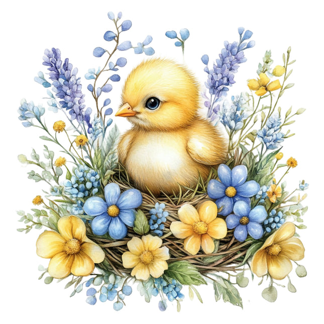 chick in a nest quilt block