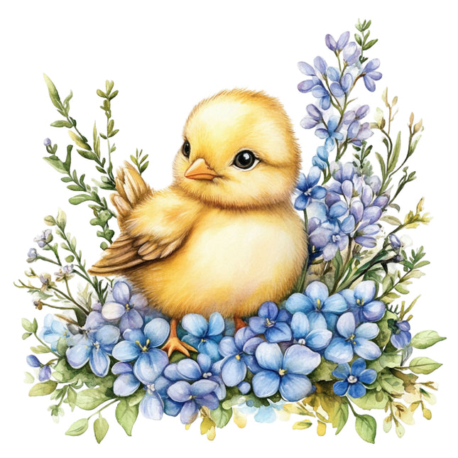 baby chick quilt block