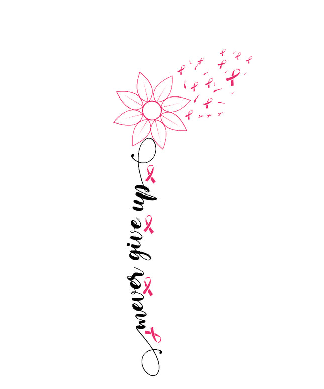 pink ribbon fabric panel