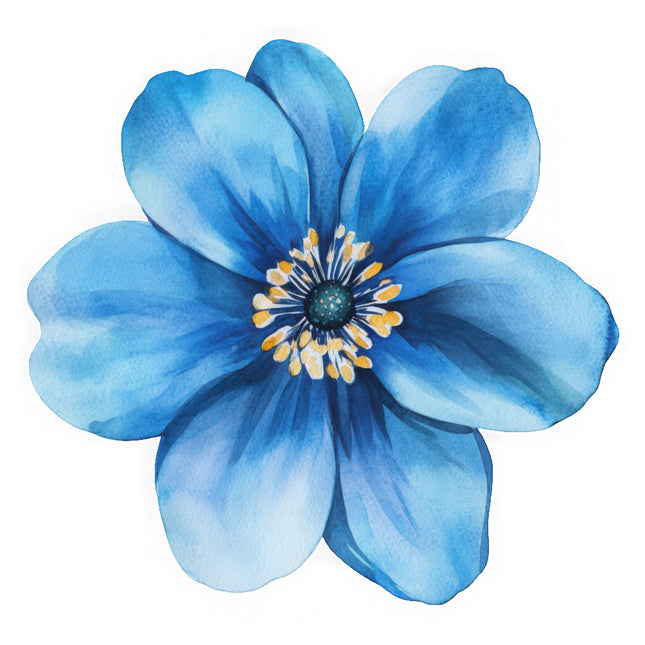 Blue floral quilt block