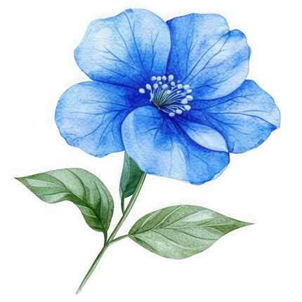 Blue floral quilt block