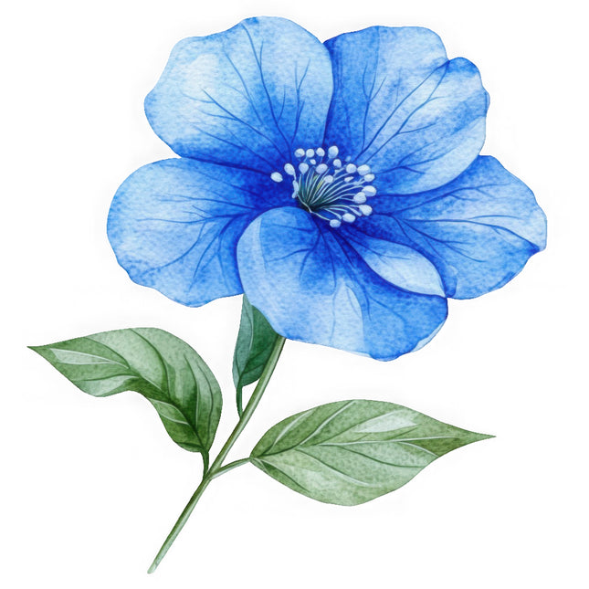 Blue floral quilt block