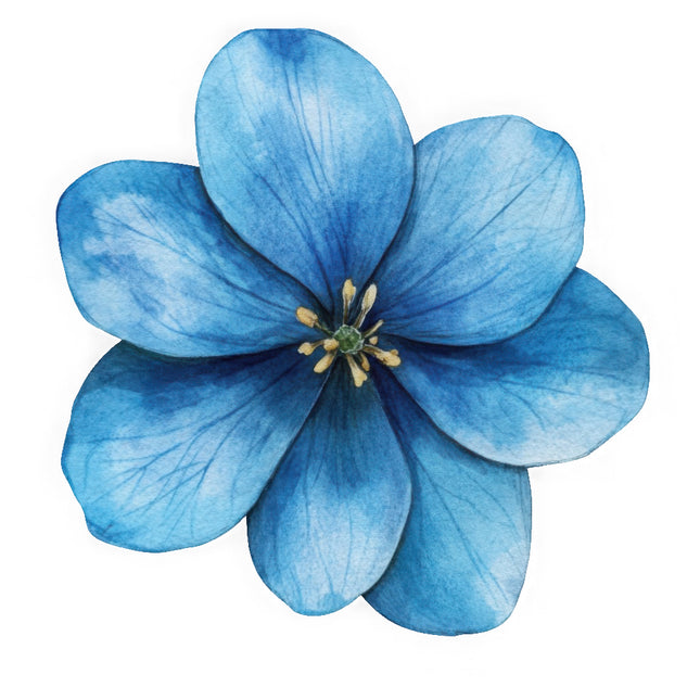 Blue floral quilt block