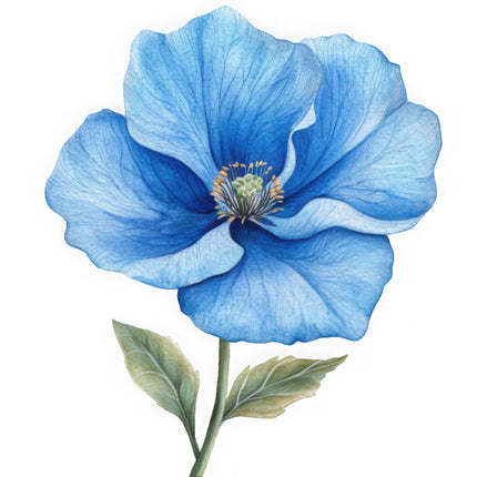 Blue floral quilt block