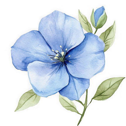 Blue floral quilt block