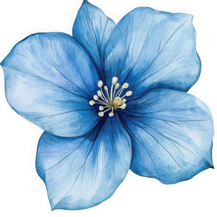 Blue floral quilt block