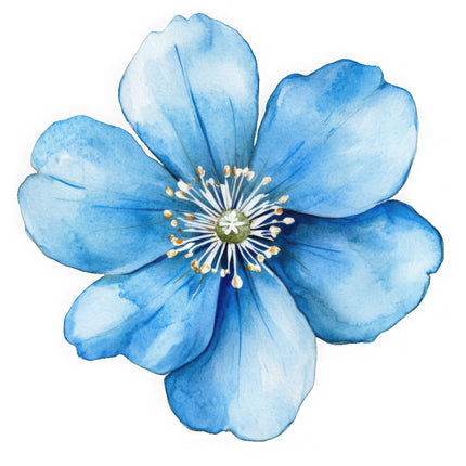 Blue floral quilt block