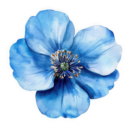 Blue floral quilt block