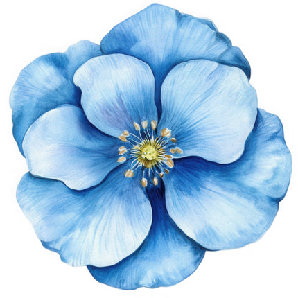 Blue flower cotton quilt block