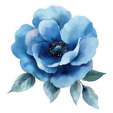 Blue flower cotton quilt block