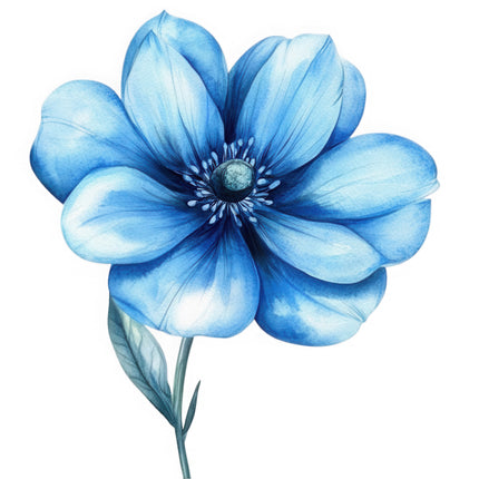Blue flower cotton quilt block