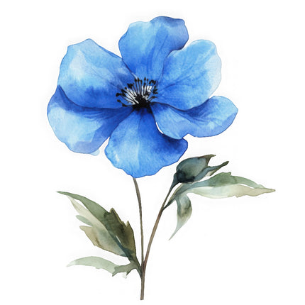 Blue flower cotton quilt block