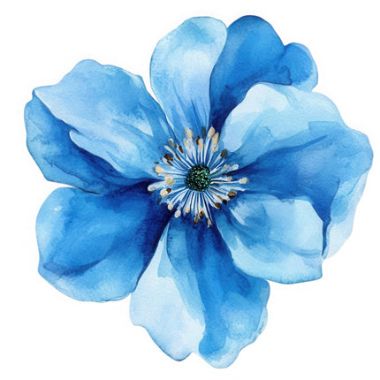 Blue flower cotton quilt block