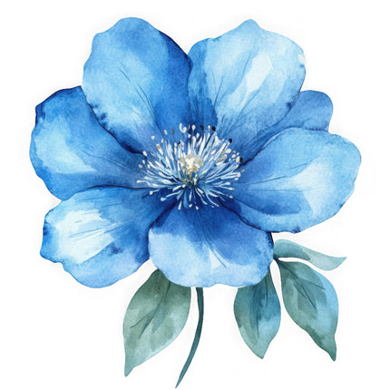 Blue flower cotton quilt block
