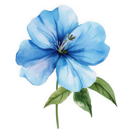 Blue flower cotton quilt block