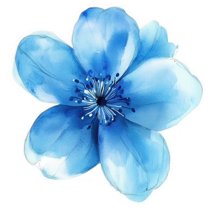 Blue flower cotton quilt block