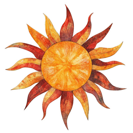 sunburst fabric panel