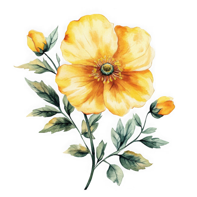 yellow flower fabric panel