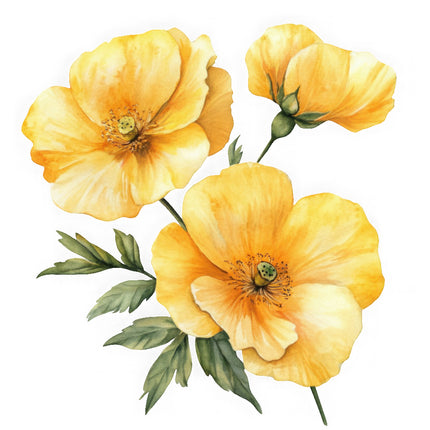 yellow flower fabric panel
