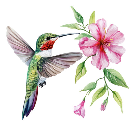 Hummingbird fabric panel
