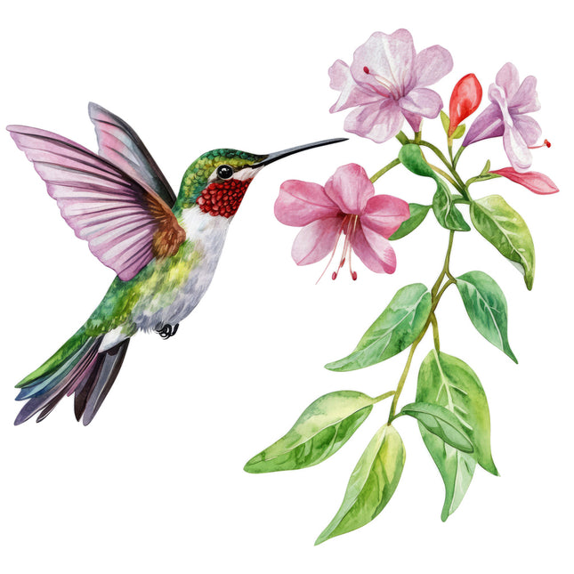 hummingbird fabric panel