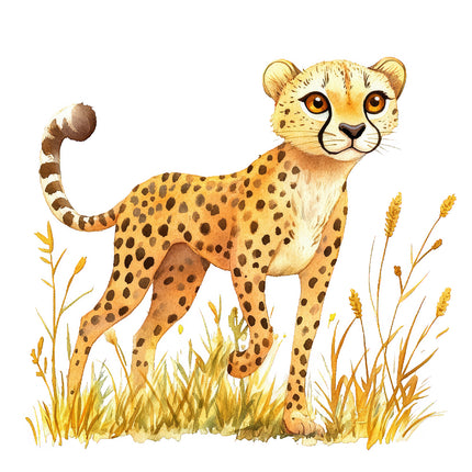 cheetah cub fabric panel