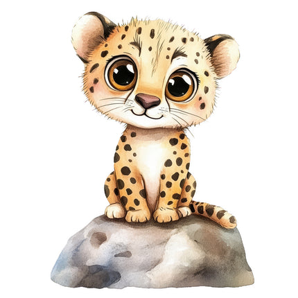 cheetah cub fabric panel
