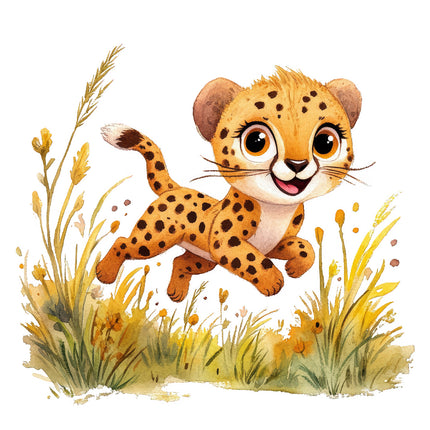 cheetah cub quilt block