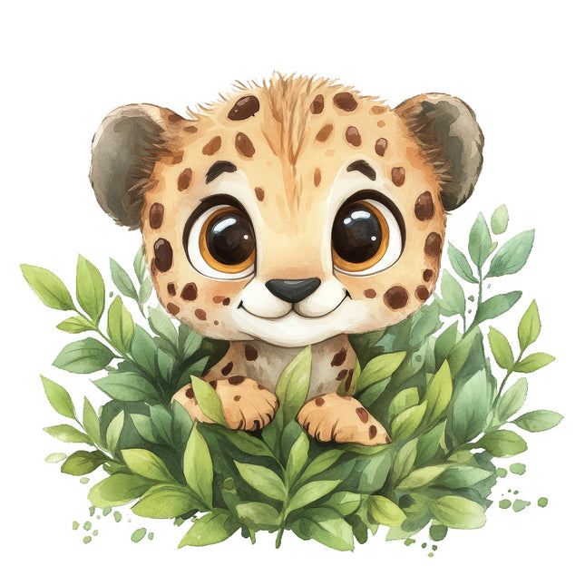 cheetah cub quilt block