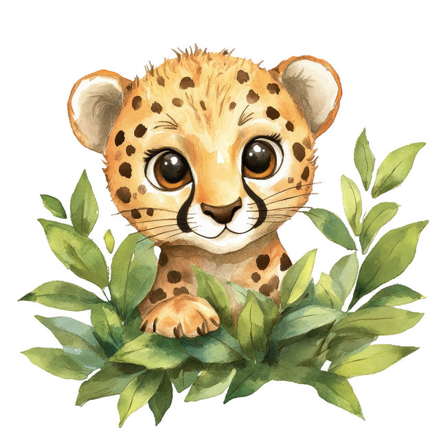 cheetah cub quilt block