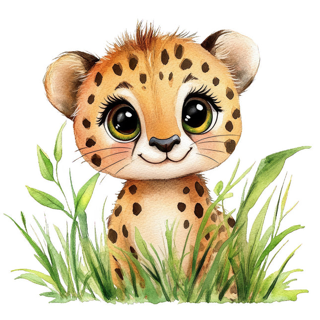 cheetah cub quilt block